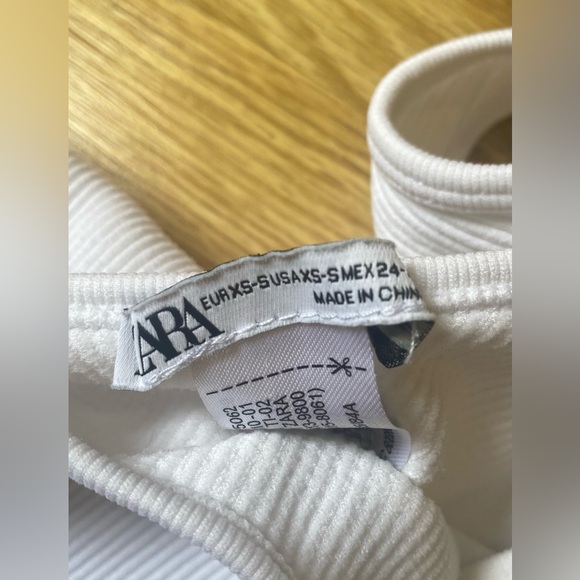 ZARA leotard/ bodysuit white size xsmall EUC - Picture 2 of 10